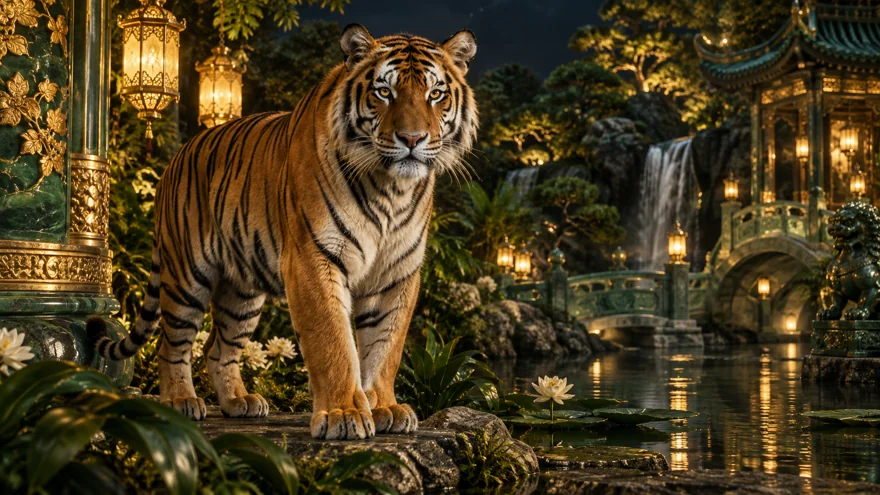 Fortune Tiger အတွက် theme concept illustration