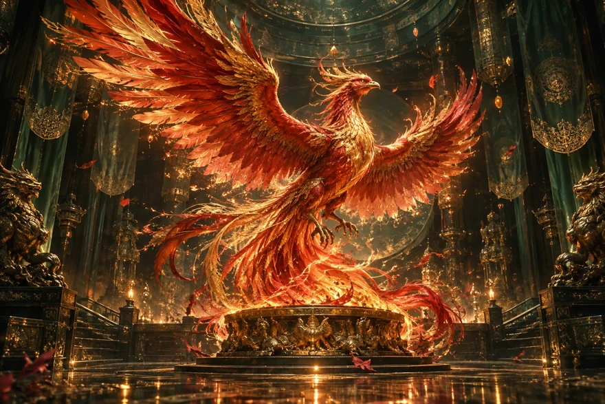 PHOENIX FEVER JACKPOT အတွက် theme concept illustration