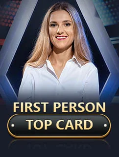 First Person Top Card — Evolution အာကိတ်ကာစီနို